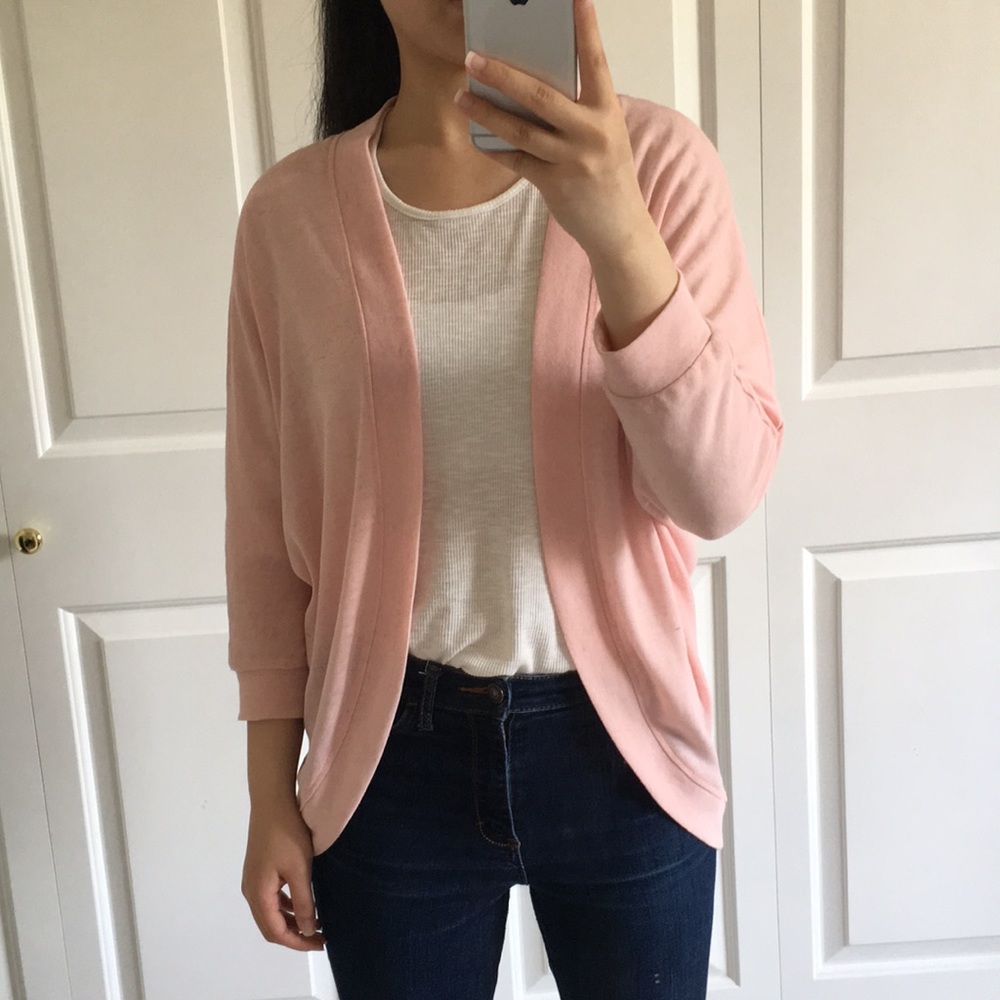 Rewind - Baby Pink Dolman Cardigan